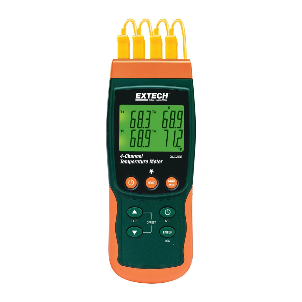 Extech SDL200- THERMOMÈTRE ENREGISTREUR DE DONNÉES À 4 CANAUX