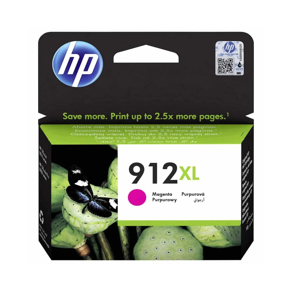 HP 912XL Magenta- Cartouche d'encre grande capacité HP d'origine (3YL82AE)