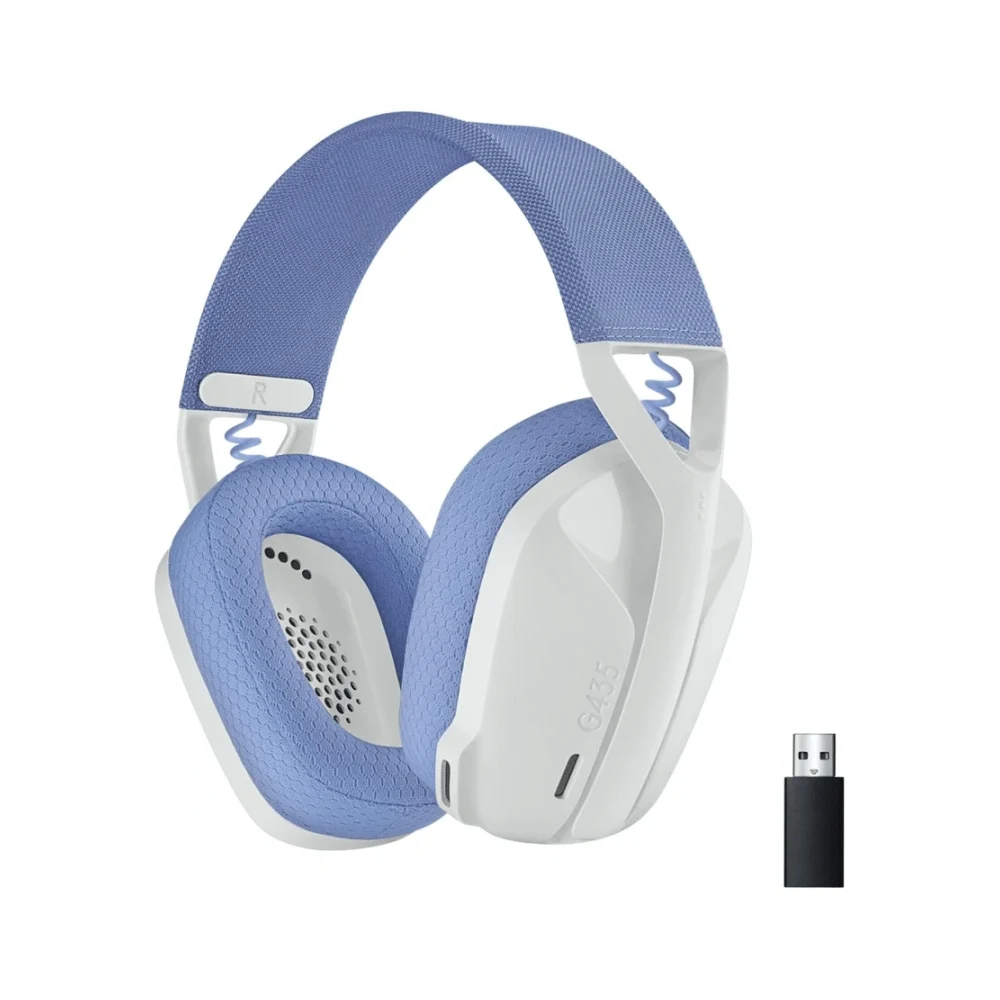 Logitech G435 Casque Gaming sans fil Bluetooth — Blanc (981-001074)