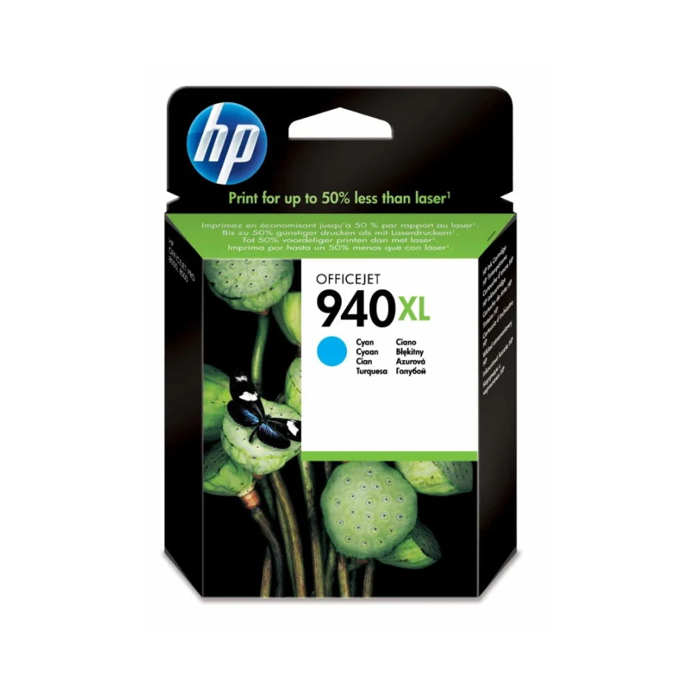 HP 940XL Cyan- Cartouche d'encre grande capacité HP d'origine (C4907AE)