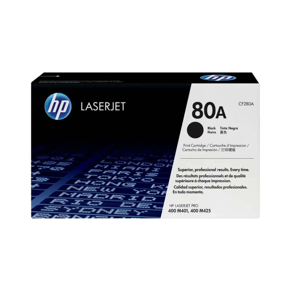HP 80A Noir- Toner HP LaserJet d'origine (CF280A)