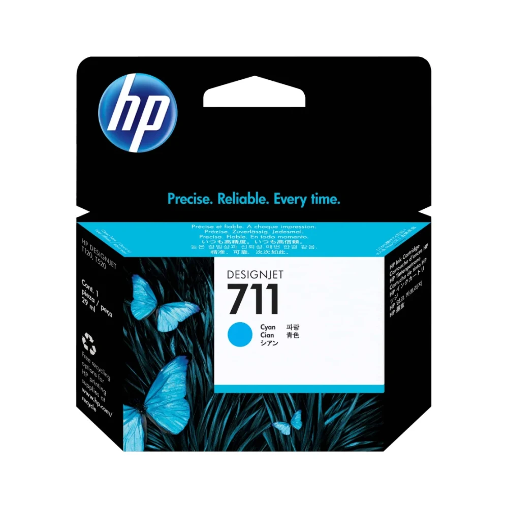 HP 711 Cyan- Cartouche d'encre HP d'origine (CZ130A)